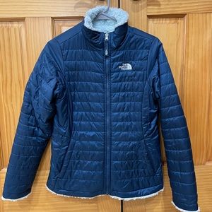 North Face Reversible Jacket - Girls XL (18) - Blue